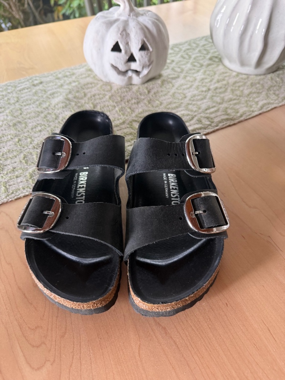 Birkenstock Black Two-Strap Buckle Sandals Size 40 – Made in Germany – NWOT